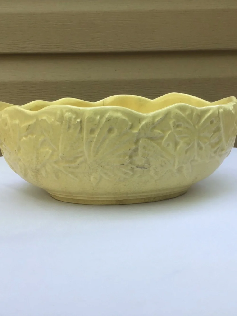 VTG McCoy? 50’s Yellow Ceramic  Planter, Has Crazing